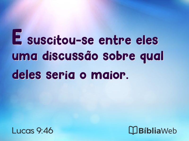 Lucas 9:46 em imagem para compartilhar