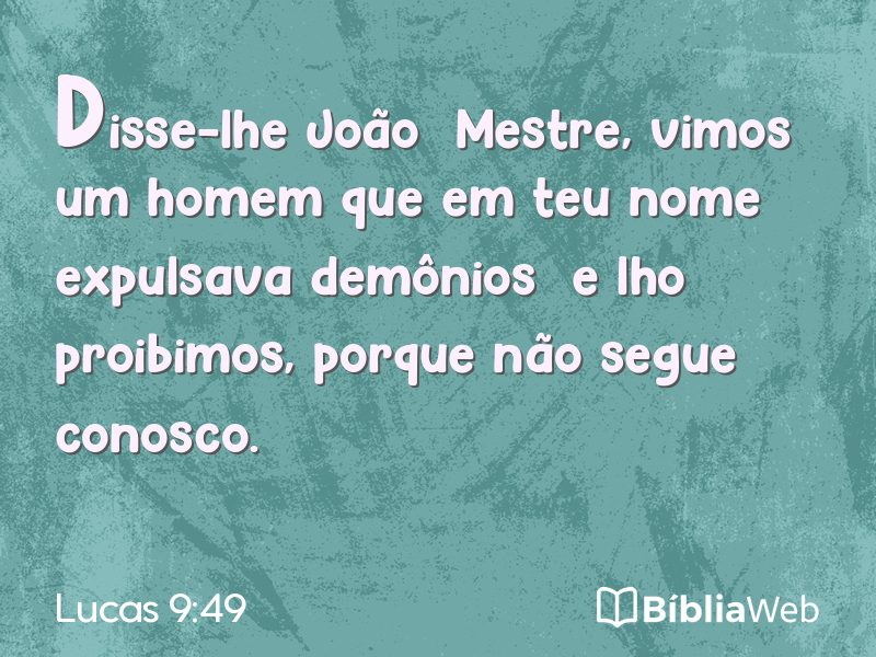 Lucas 9:49 em imagem para compartilhar