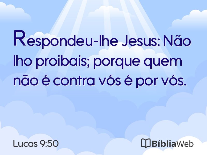 Lucas 9:50 em imagem para compartilhar