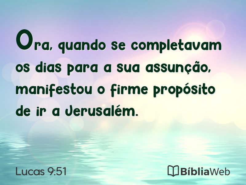 Lucas 9:51 em imagem para compartilhar