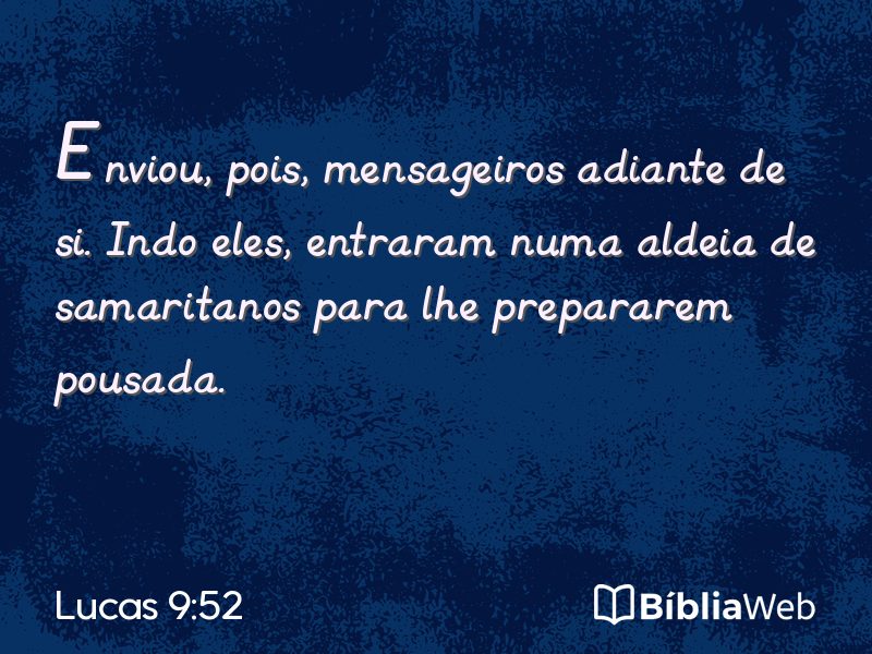 Lucas 9:52 em imagem para compartilhar