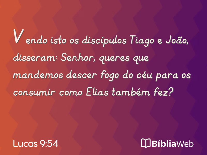 Lucas 9:54 em imagem para compartilhar