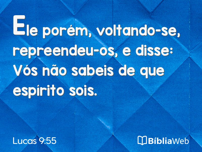 Lucas 9:55 em imagem para compartilhar