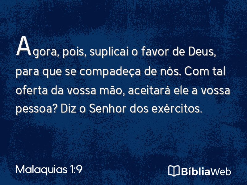 Malaquias 1:9 em imagem para compartilhar