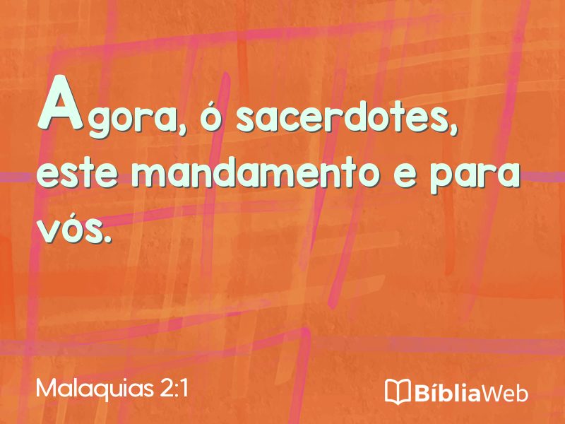 Malaquias 2:1 em imagem para compartilhar