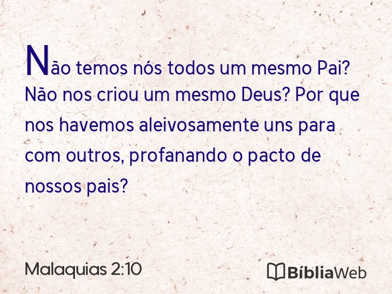 Malaquias 2:10 em imagem para compartilhar