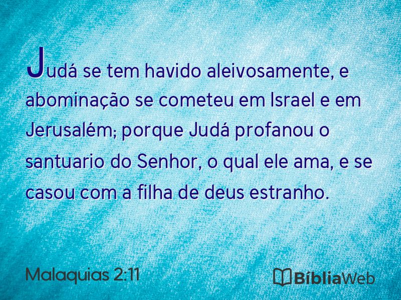 Malaquias 2:11 em imagem para compartilhar