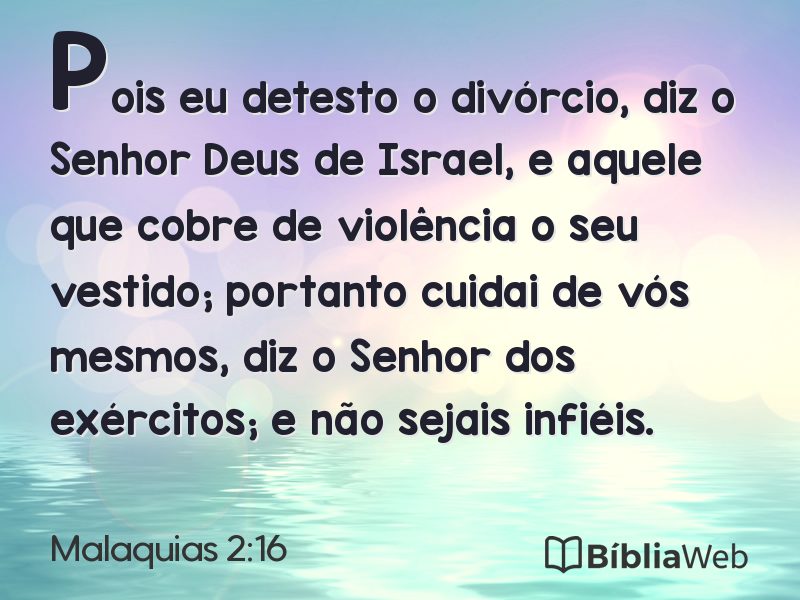 Malaquias 2:16 em imagem para compartilhar