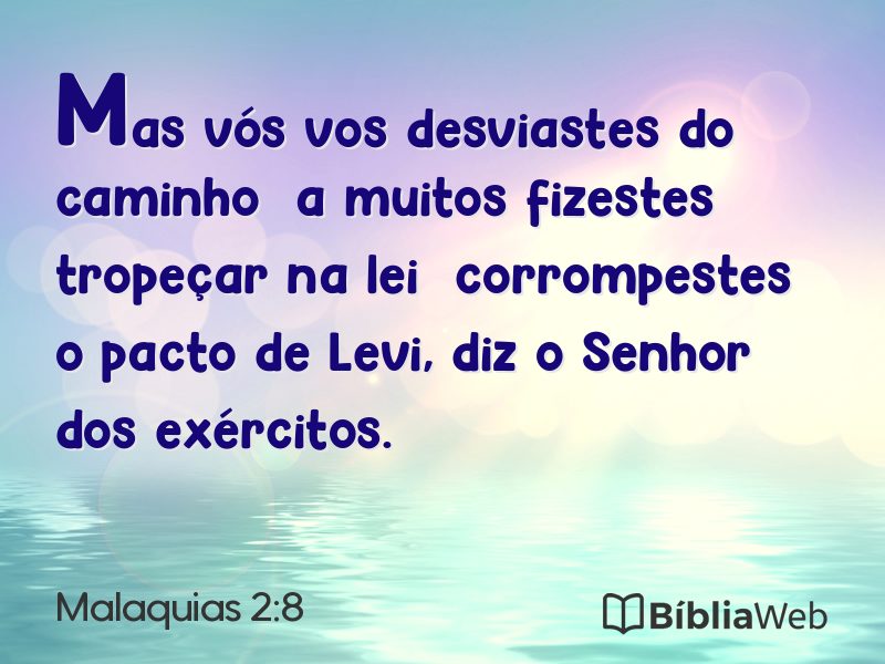 Malaquias 2:8 em imagem para compartilhar