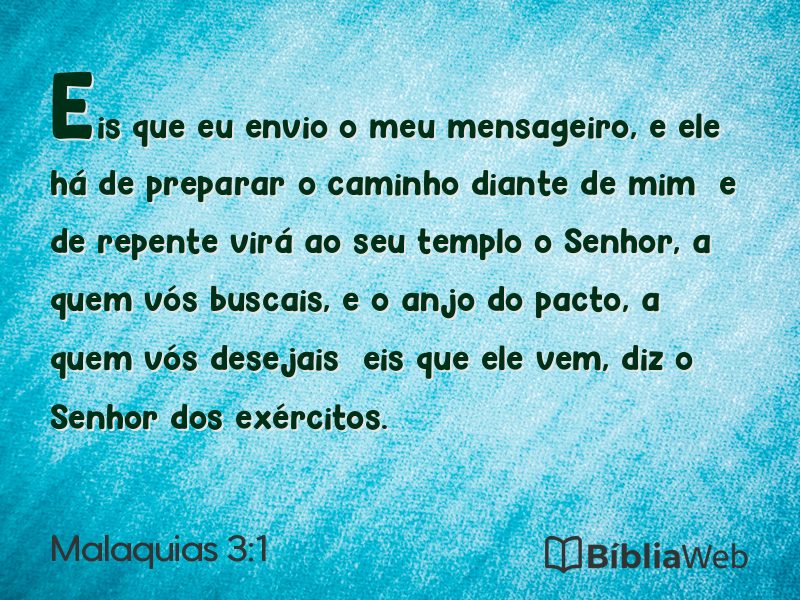 Malaquias 3:1 em imagem para compartilhar