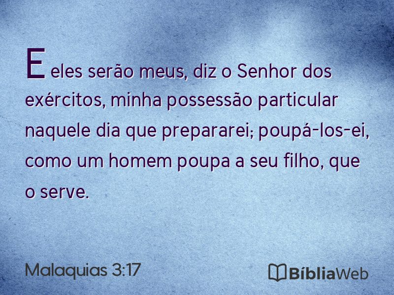 Malaquias 3:17 em imagem para compartilhar