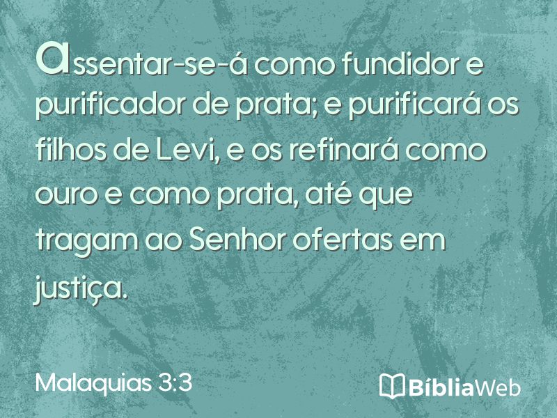 Malaquias 3:3 em imagem para compartilhar