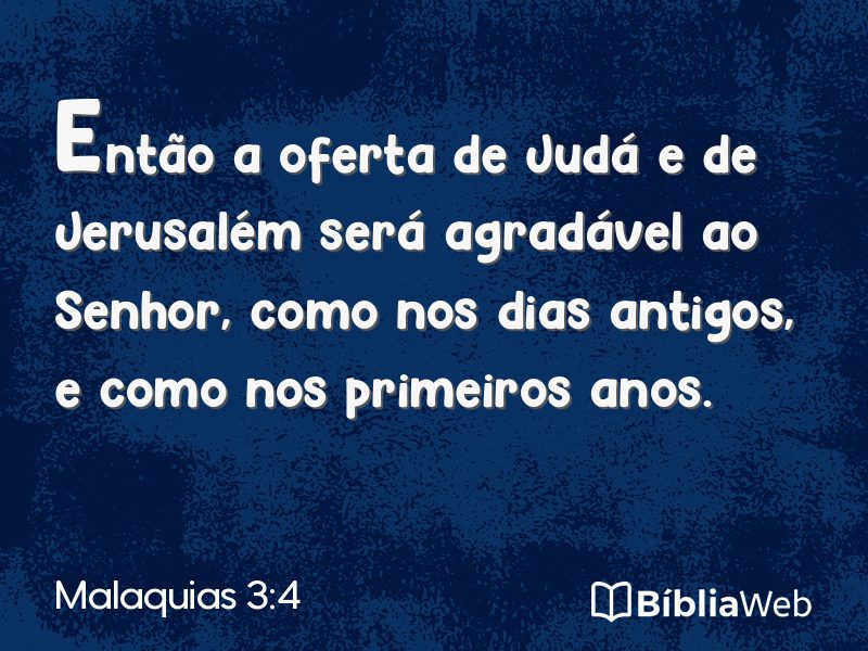 Malaquias 3:4 em imagem para compartilhar