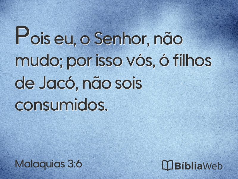 Malaquias 3:6 em imagem para compartilhar