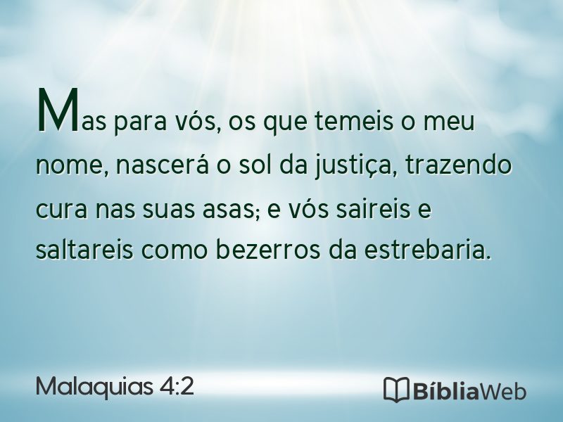 Malaquias 4:2 em imagem para compartilhar