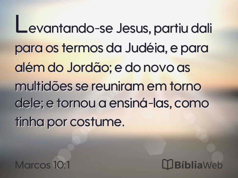 Marcos 10:1 em imagem para compartilhar
