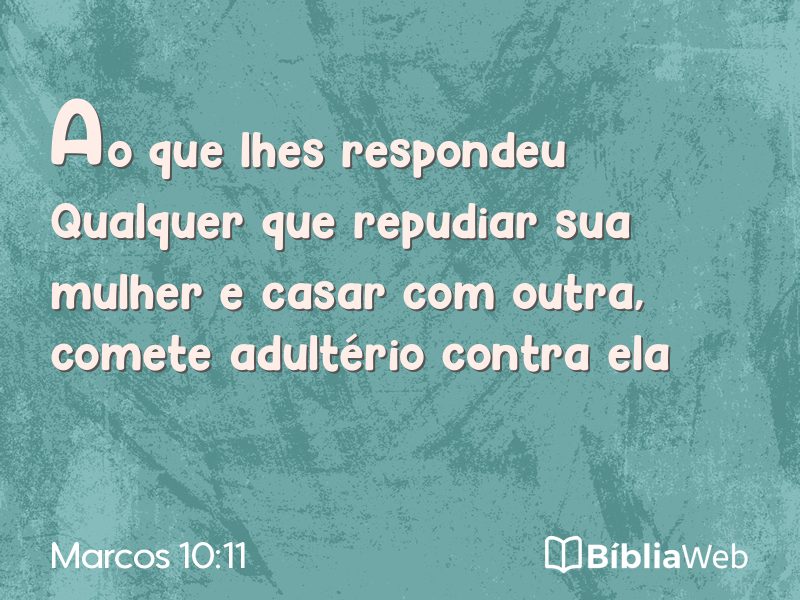 Marcos 10:11 em imagem para compartilhar