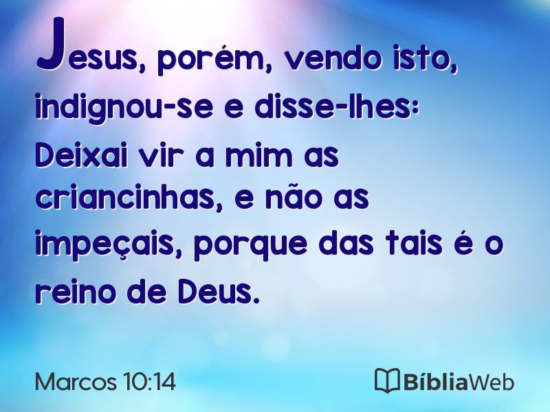 Marcos 10:14 em imagem para compartilhar