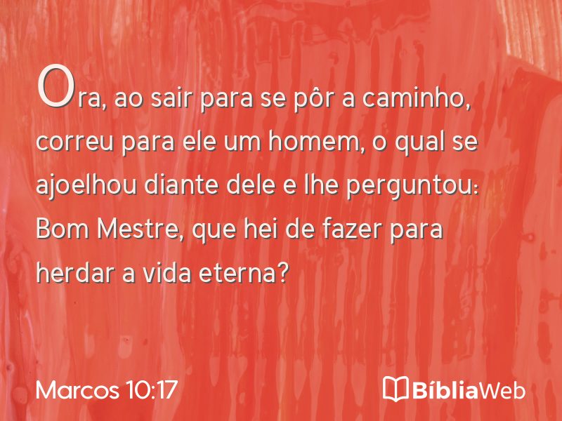 Marcos 10:17 em imagem para compartilhar