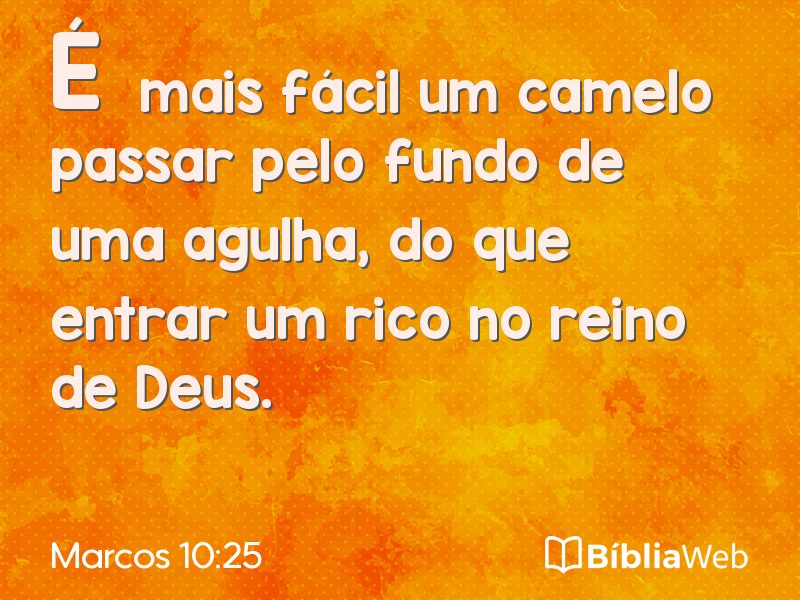 Marcos 10:25 em imagem para compartilhar