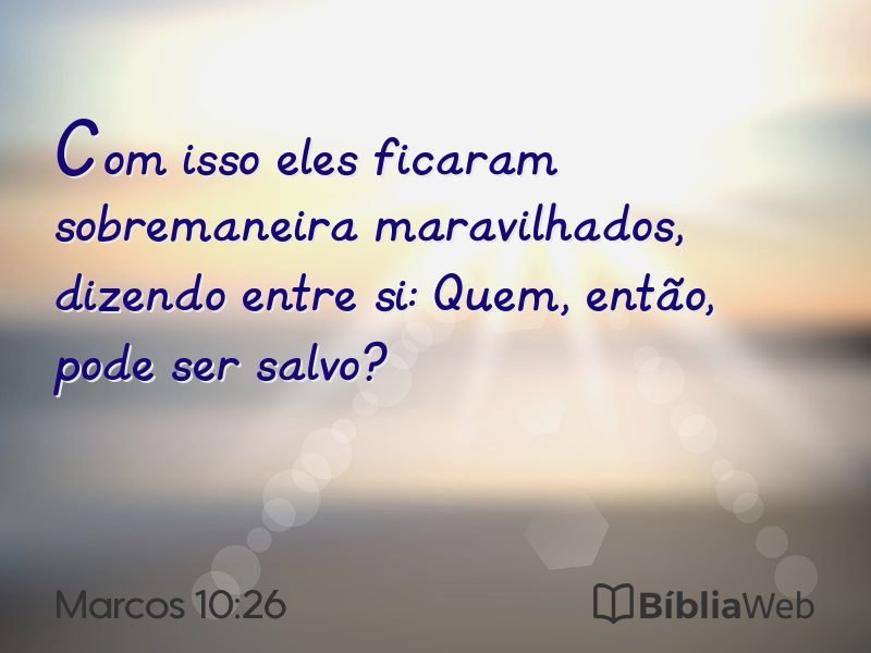 Marcos 10:26 em imagem para compartilhar