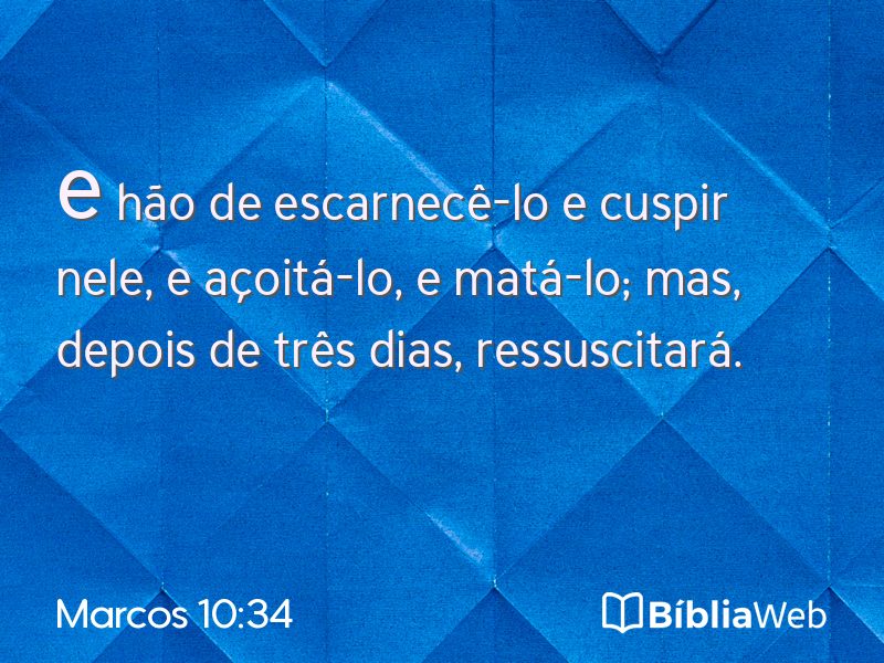 Marcos 10:34 em imagem para compartilhar