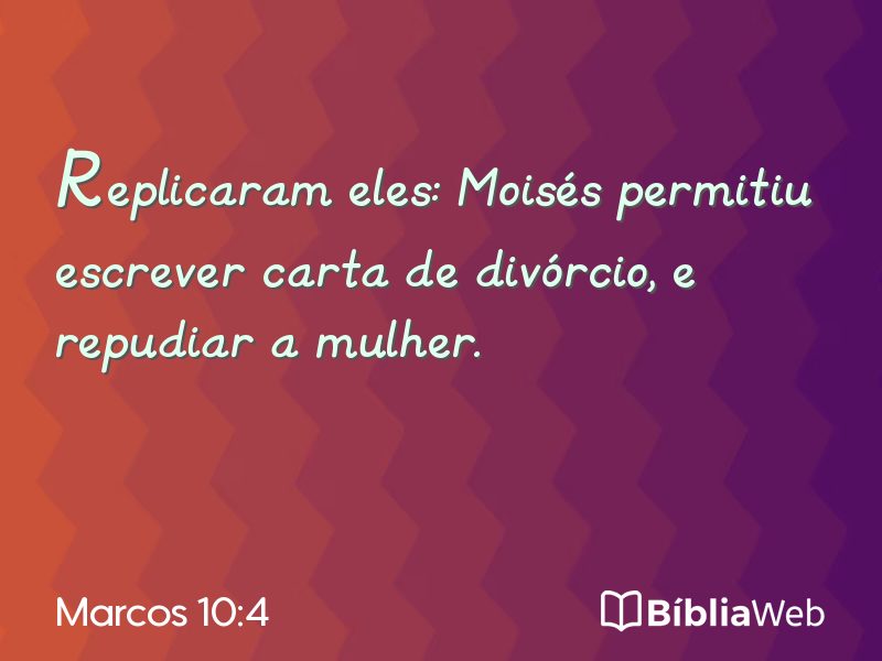 Marcos 10:4 em imagem para compartilhar