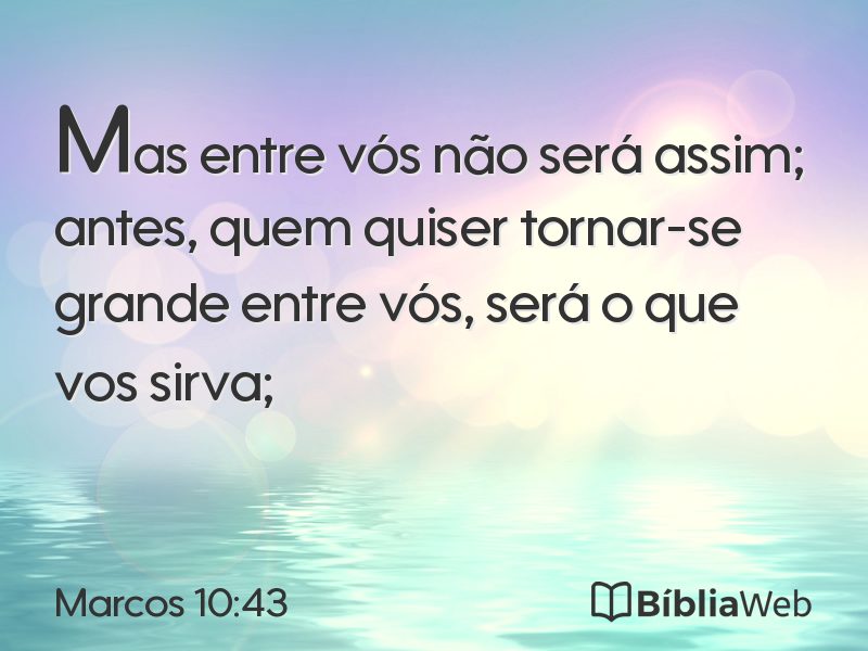 Marcos 10:43 em imagem para compartilhar