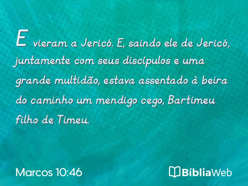 Marcos 10:46 em imagem para compartilhar