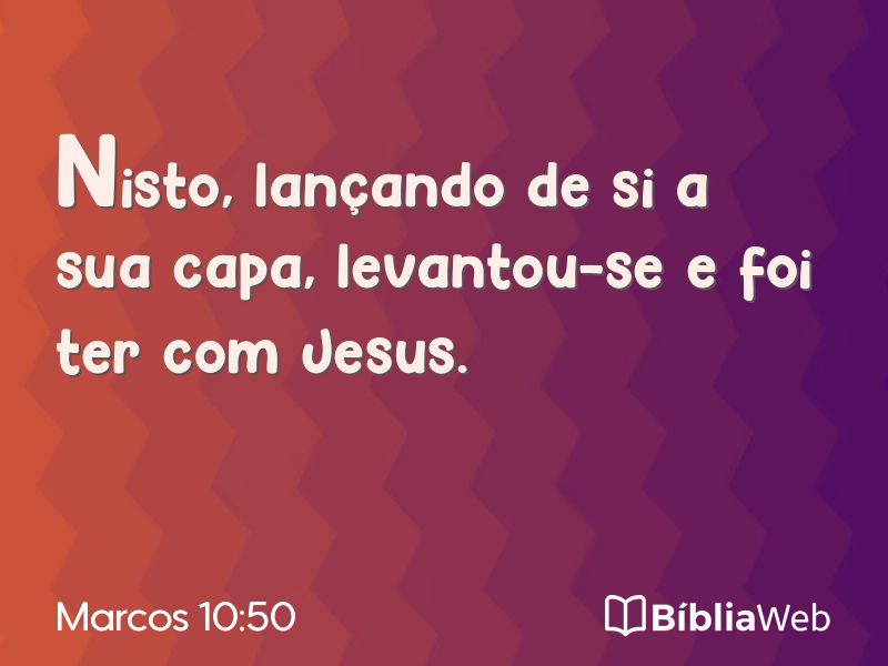 Marcos 10:50 em imagem para compartilhar