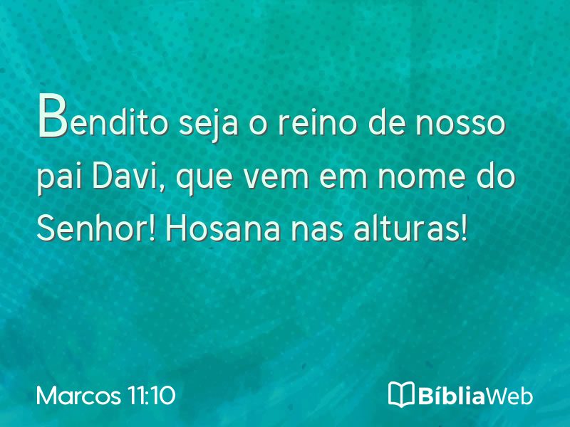 Marcos 11:10 em imagem para compartilhar