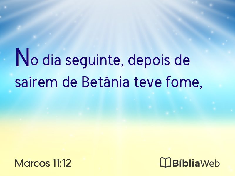 Marcos 11:12 em imagem para compartilhar