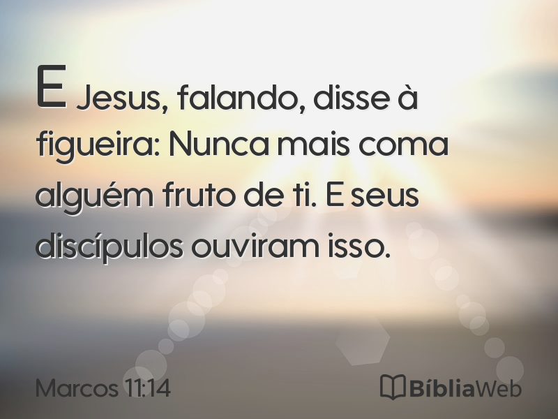 Marcos 11:14 em imagem para compartilhar
