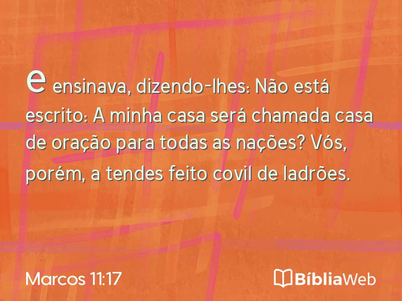 Marcos 11:17 em imagem para compartilhar