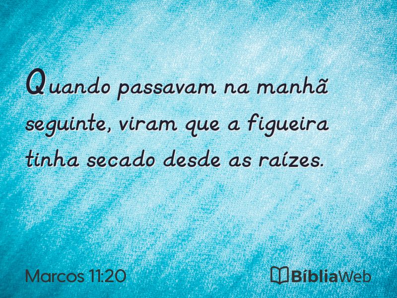 Marcos 11:20 em imagem para compartilhar