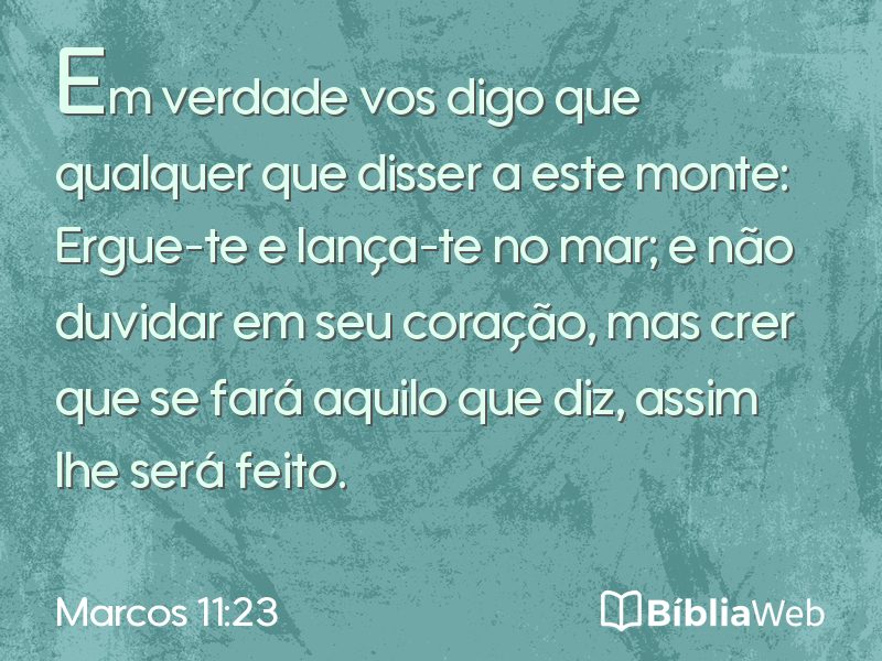 Marcos 11:23 em imagem para compartilhar