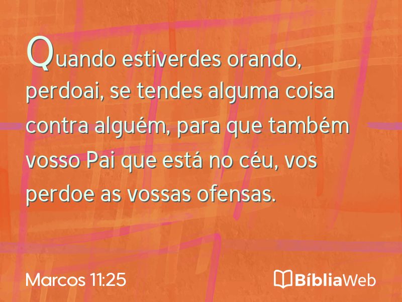 Marcos 11:25 em imagem para compartilhar