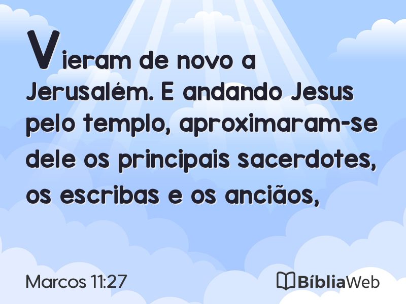 Marcos 11:27 em imagem para compartilhar