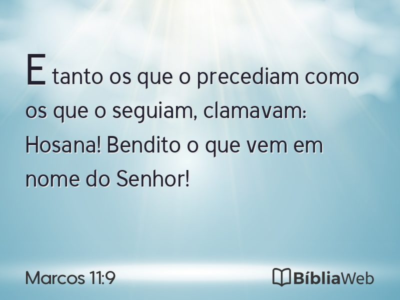 Marcos 11:9 em imagem para compartilhar