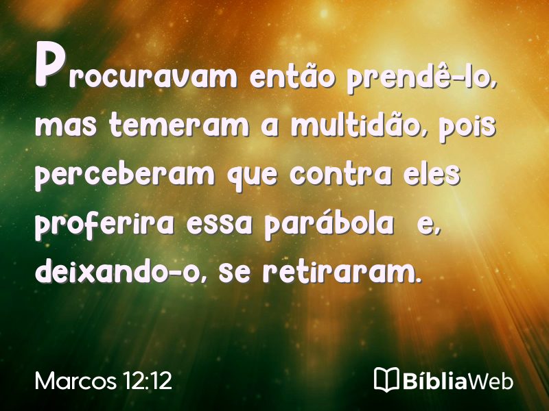 Marcos 12:12 em imagem para compartilhar