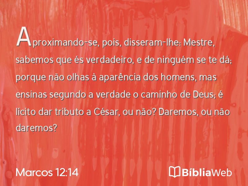Marcos 12:14 em imagem para compartilhar