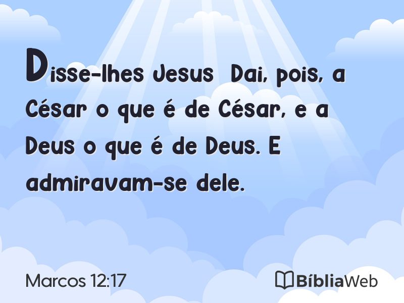 Marcos 12:17 em imagem para compartilhar