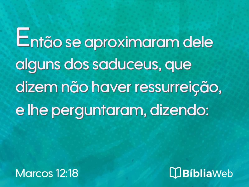 Marcos 12:18 em imagem para compartilhar