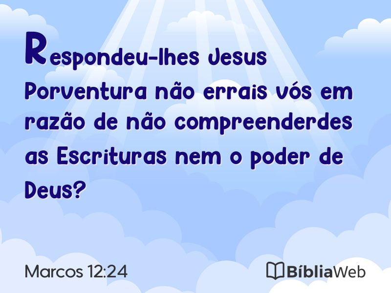 Marcos 12:24 em imagem para compartilhar
