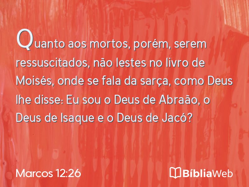 Marcos 12:26 em imagem para compartilhar