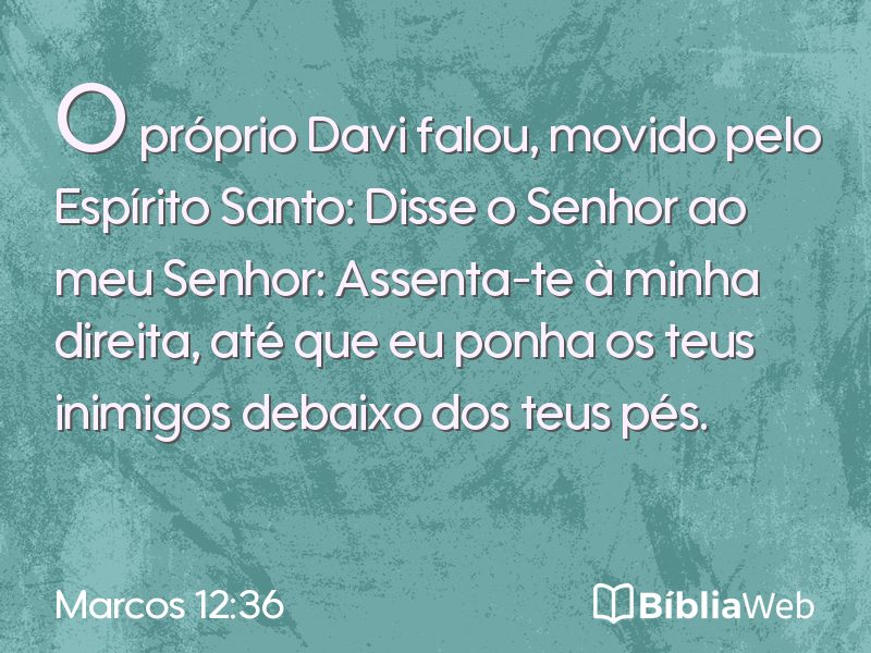 Marcos 12:36 em imagem para compartilhar