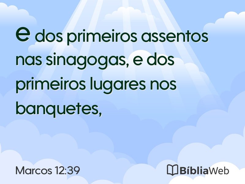 Marcos 12:39 em imagem para compartilhar