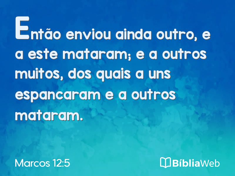 Marcos 12:5 em imagem para compartilhar