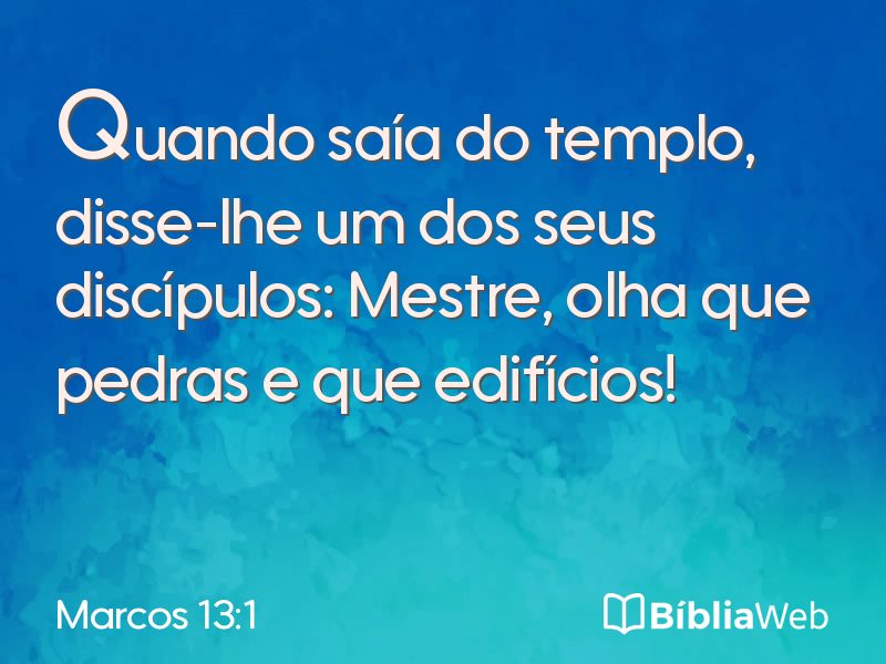 Marcos 13:1 em imagem para compartilhar
