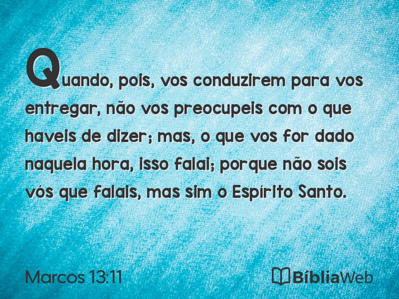 Marcos 13:11 em imagem para compartilhar